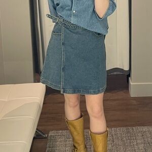 NWT BDG Denim Wrap Mini Skirt